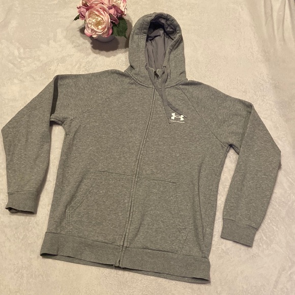 Under Armour Jackets & Blazers - UNDER ARMOUR Size S Gray Zip Front Hoodie 100% Cotton